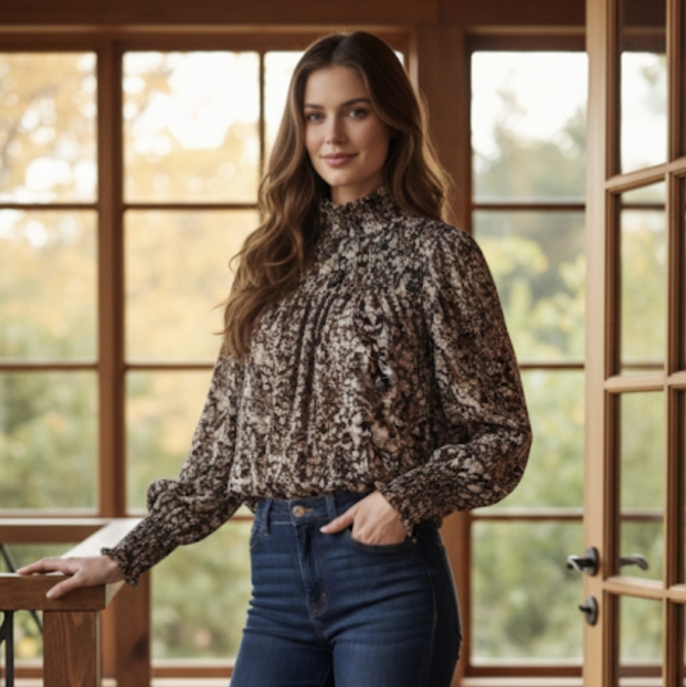 NWT House of Harlow 1960 Blouse Size M